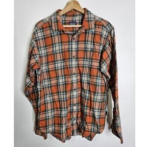 Patagonia Organic Cotton Button Up Plaid Shirt Long-Sleeved Men's Large